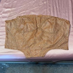 Gold crop top